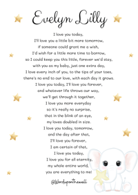 I’ll love you forever 