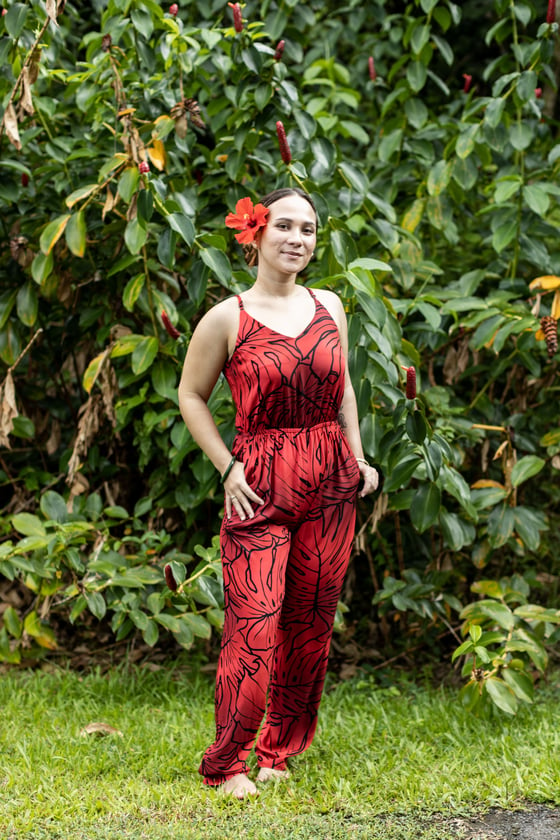 Image of Lilo Red Jumpsuit 