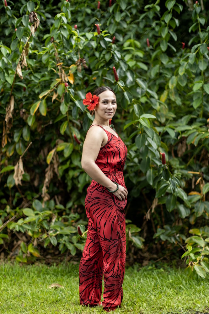 Image of Lilo Red Jumpsuit 