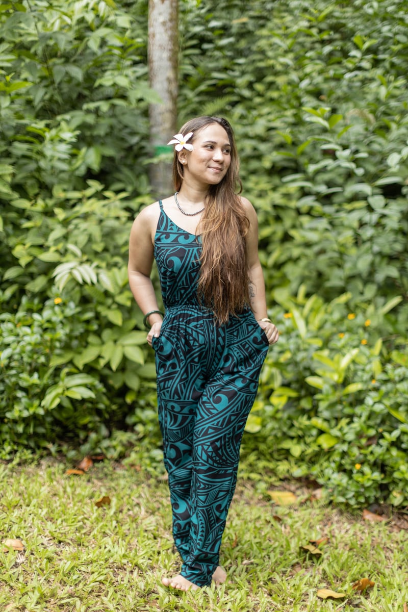 Maluhia Teal Jumpsuit / Pipe Dreams Surf Co