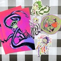 Image 1 of Beetlejuice Stickers + Print