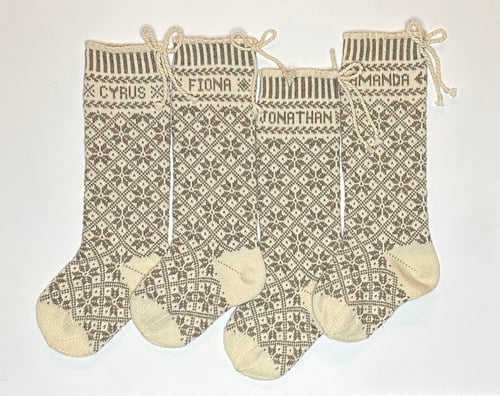 Image of Nordic Star Christmas Stocking, all over pattern