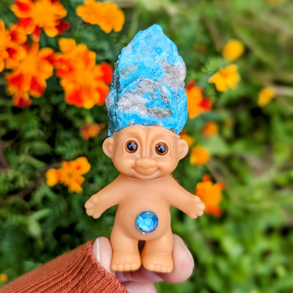 RARE "White Water" Turquoise Crystal Troll Shorty 3.5"