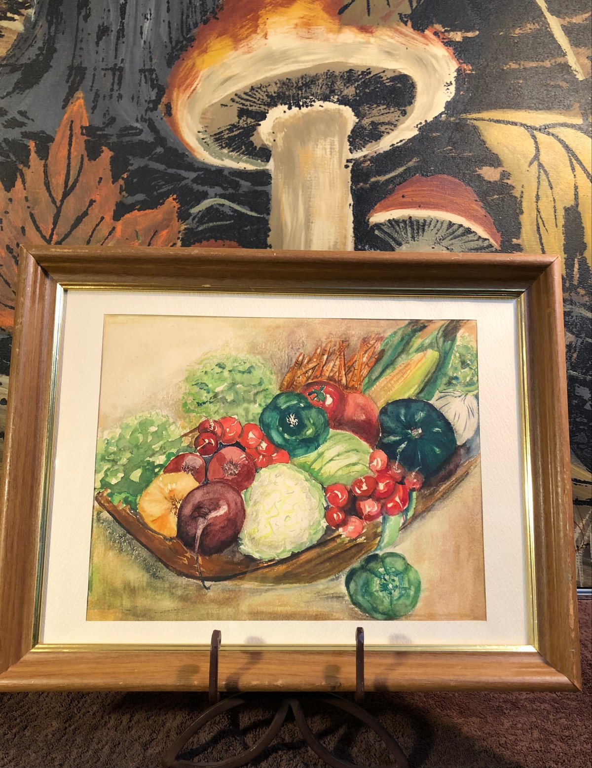 Image of Framed OG Still Life Vegetables Watercolor