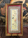 Antique Asian Embroidered Silk Flora & Fauna