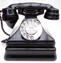 Image 1 of GPO Art Deco Bakelite 162 Dial Telephone +  BS2625 Bellset