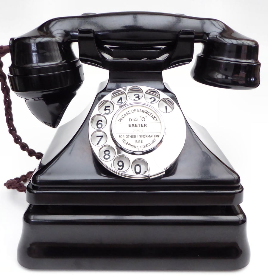 Image of GPO Art Deco Bakelite 162 Dial Telephone +  BS2625 Bellset
