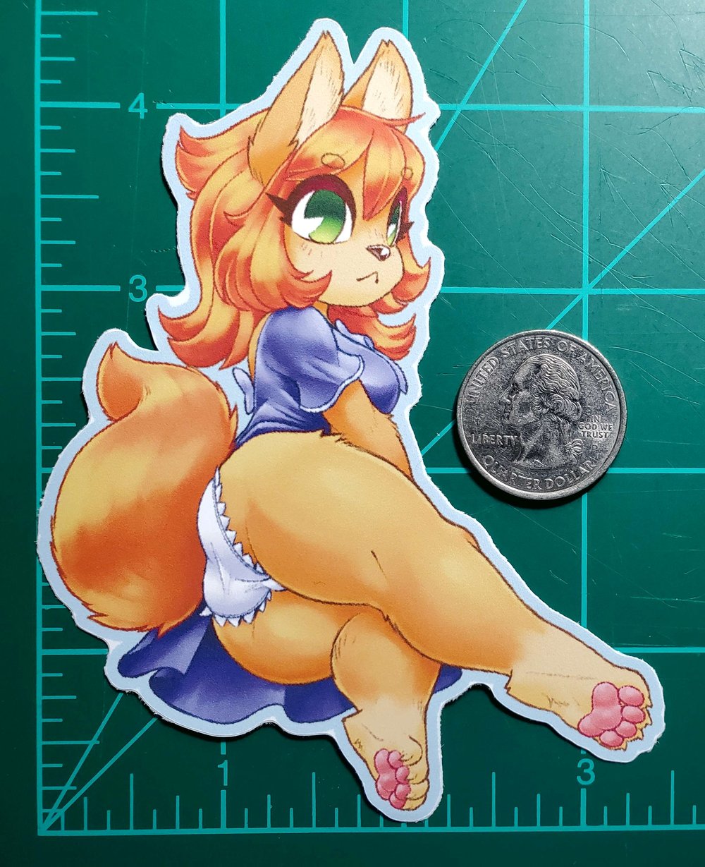 Orange Fox - Vinyl Sticker