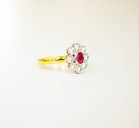 Image 2 of Ruby Cluster Ring