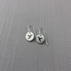 Tiny Brushed Sterling Silver Hummingbird Earrings