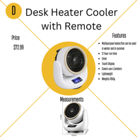 Image 4 of All in One Heater/Cooling Fan with Remote