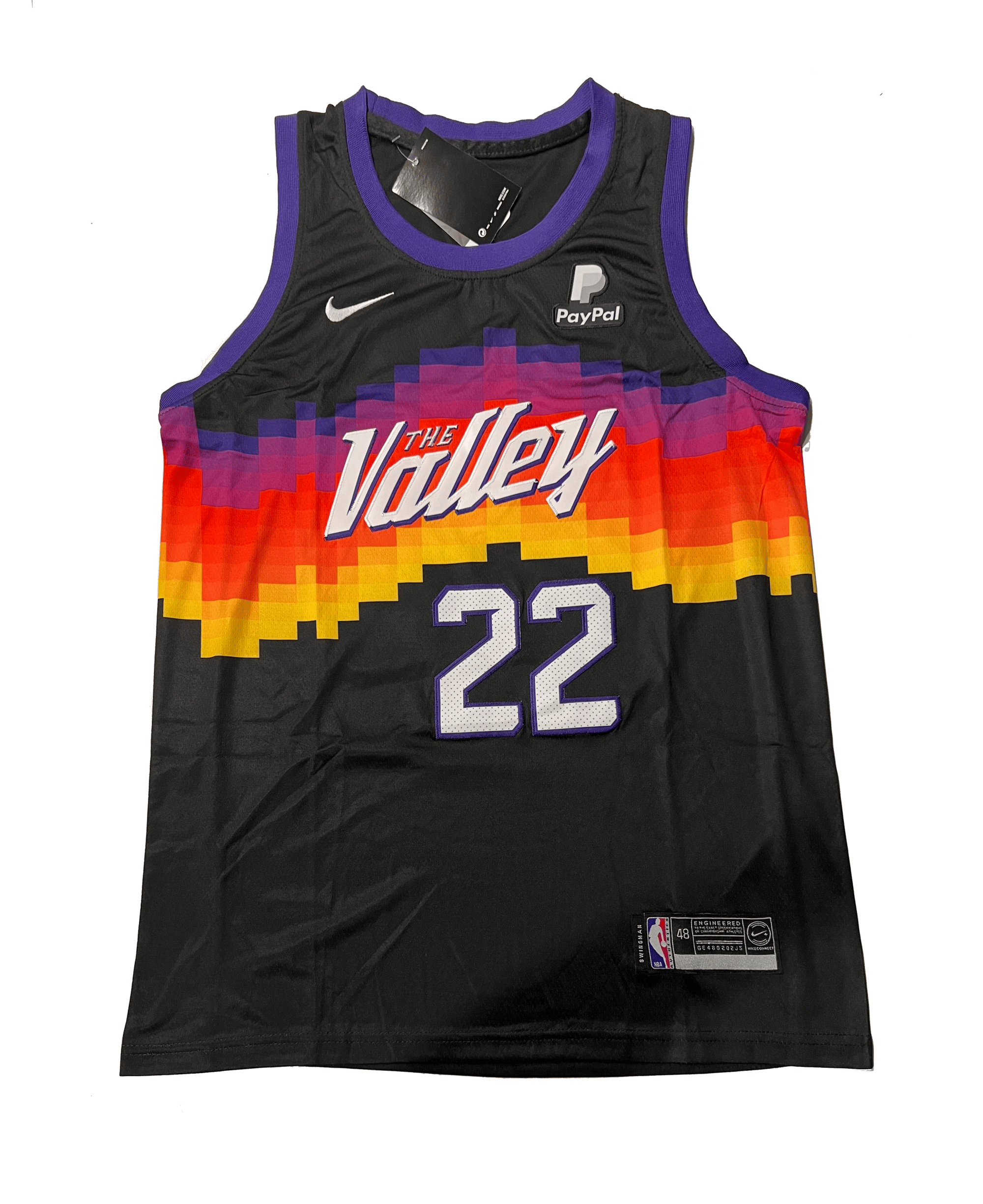Deandre Ayton #22 Phoenix Suns The Valley Jersey Basketball NBA Large Black