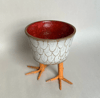bird foot pot, red