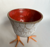 bird foot pot, red