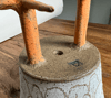 bird foot pot, red