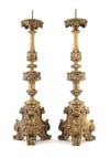 Pair of Early 18th cent. Style Plaster and Wood Italian Candelabras