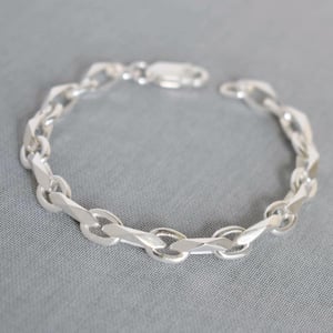 Image of Monochrome Geometric knots solid silver bracelet