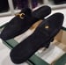 Image of Vtg. Gucci Black Suede Slippers 