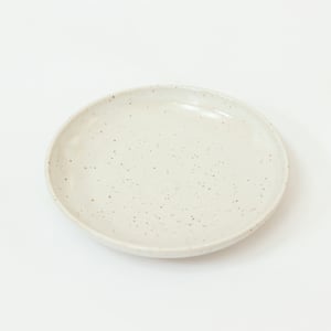 Image of Speckled White Cake Plate