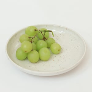 Image of Speckled White Cake Plate