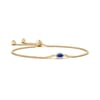 East-West Marquise Sapphire Bolo Bracelet with Halo
