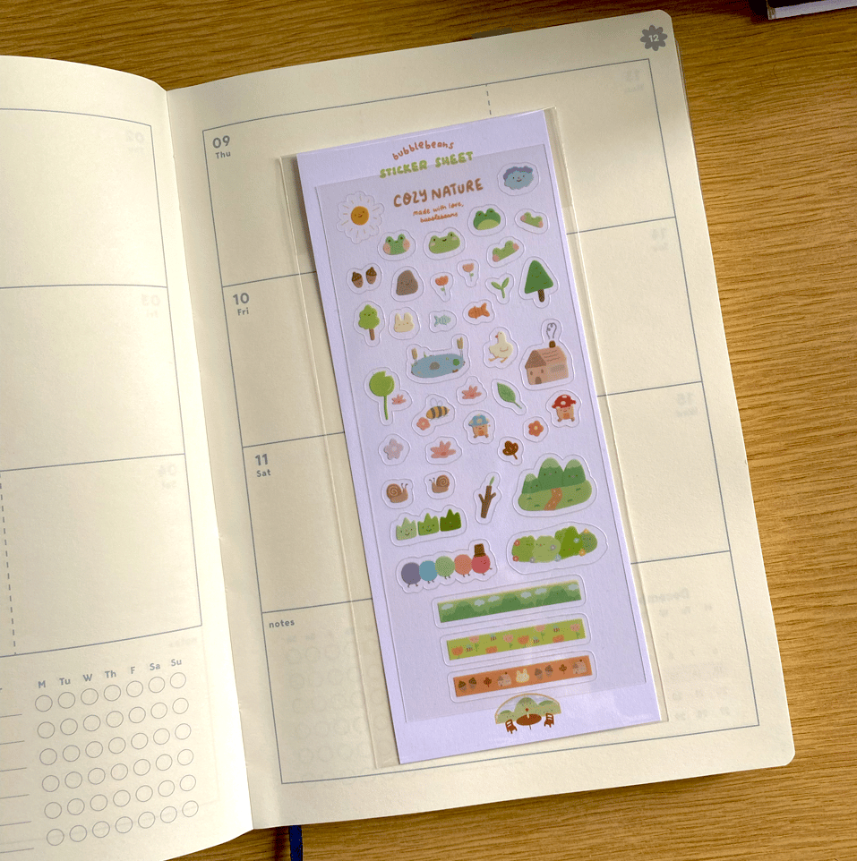 Image of Cozy Nature Transparent Sheet | Planner Stickers!