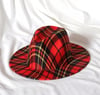 Red Plaid Fedora