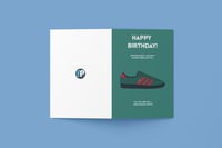 Image 1 of Sneaker / Trainer Happy Birthday Card - Blackburn