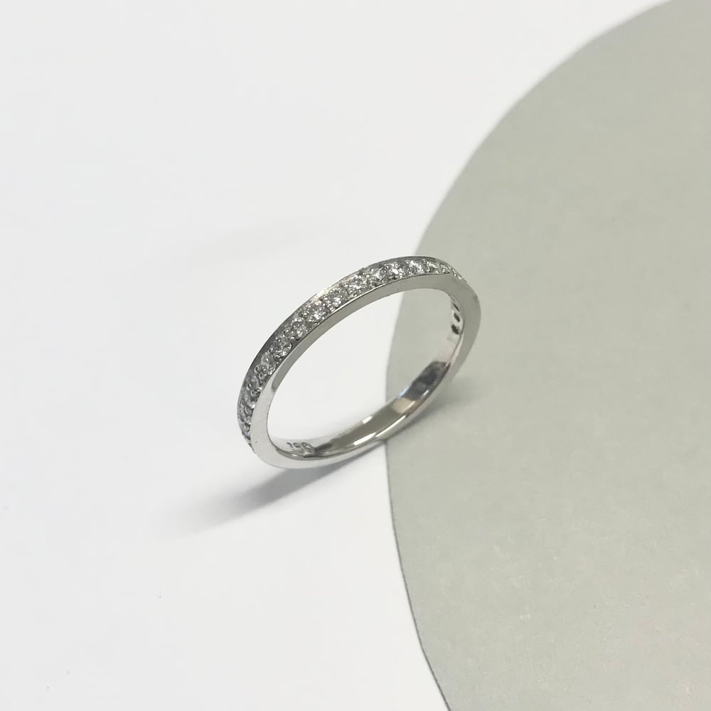 Image of Diamond pavé half eternity ring