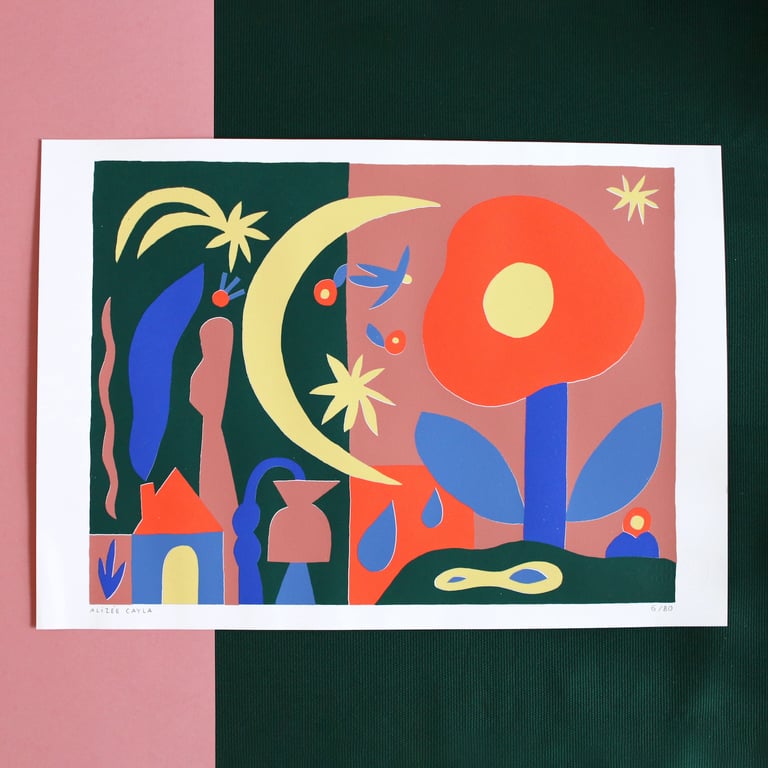 La lune et la prairie