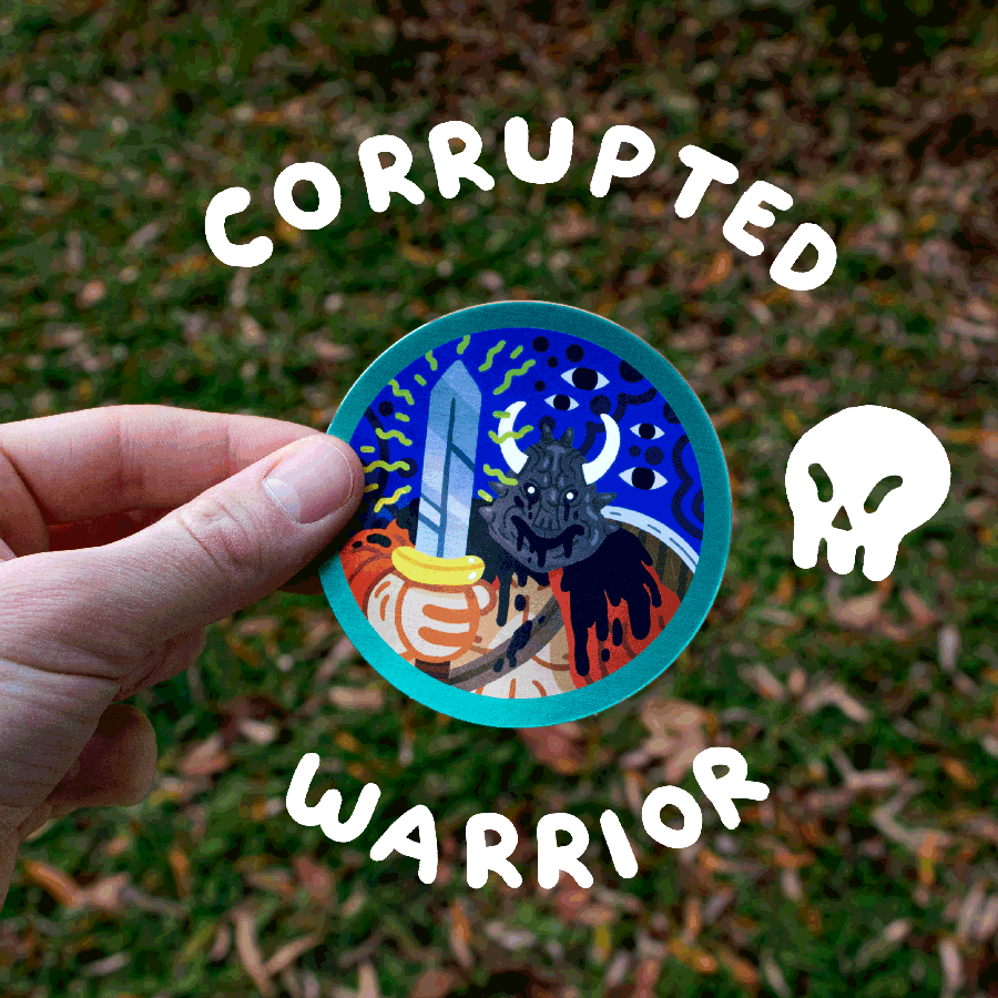 Image of Corrupted Warrior - Sticker