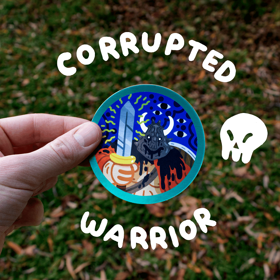 Image of Corrupted Warrior - Sticker