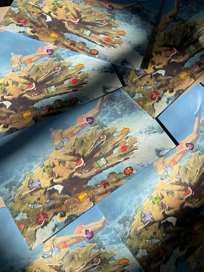 Scuba Sunday (glitter print)