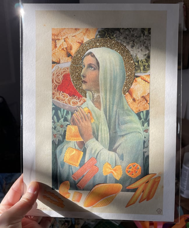 Pasta Prayers (glitter print)