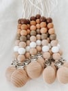 Neutral Layered Pacifier Clip 
