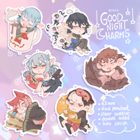 Image 2 of good night! ffxiv clear acrylic keychains 