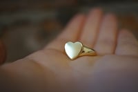 Image 1 of PERSONALISED Love Heart Signet Ring