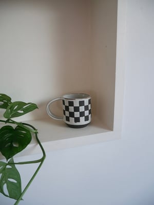 Image of Black and White Checkered Mug