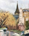 Regent's Canal, Camden, original oil painting