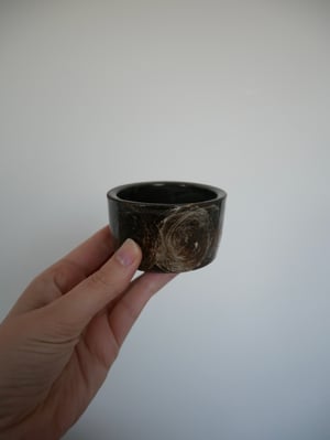 Image of Small Black and White Pot