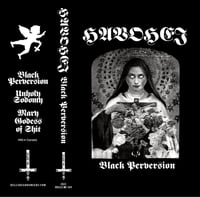 Image 2 of HAVOHEJ (PROFANATICA) - BLACK PERVERSION (CASSETTE TAPE)