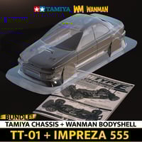 Image 1 of Tamiya TT-01 + Subaru Impreza 555 Bodyshell Bundle