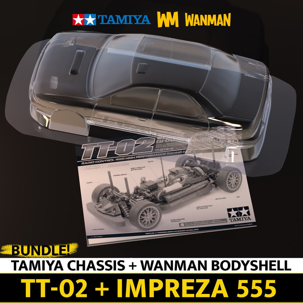 Tamiya TT-02 + Subaru Impreza 555 Bodyshell Bundle | WANMAN