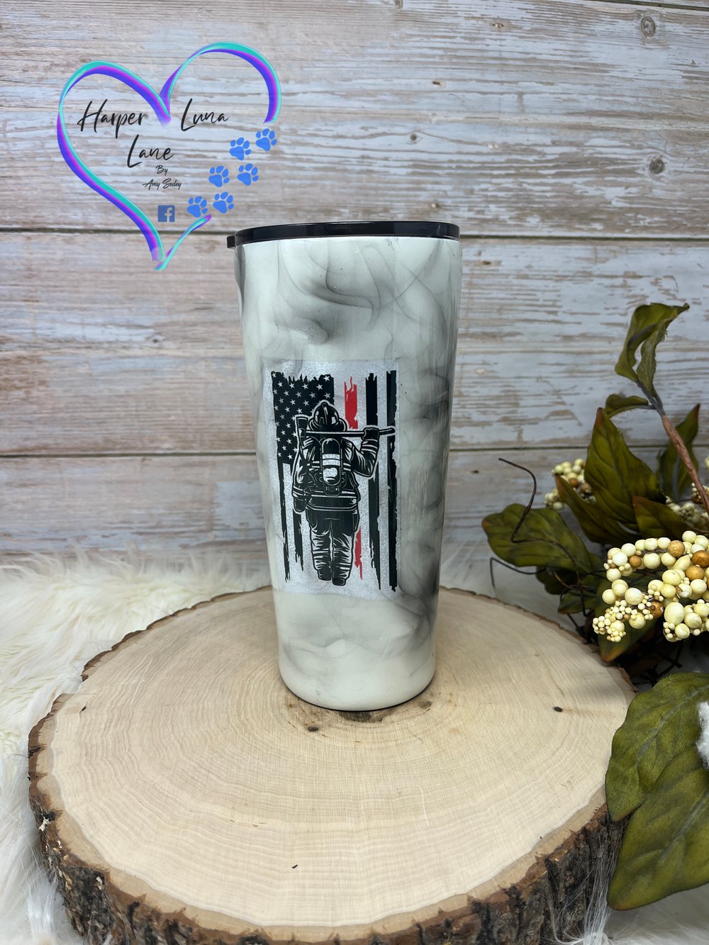 Image of 24oz Fire Fighter Smoke Tumbler
