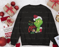 Image 2 of Grinch Before Coffee  Grinch Sweathshirt/Hoodie Personalized Option