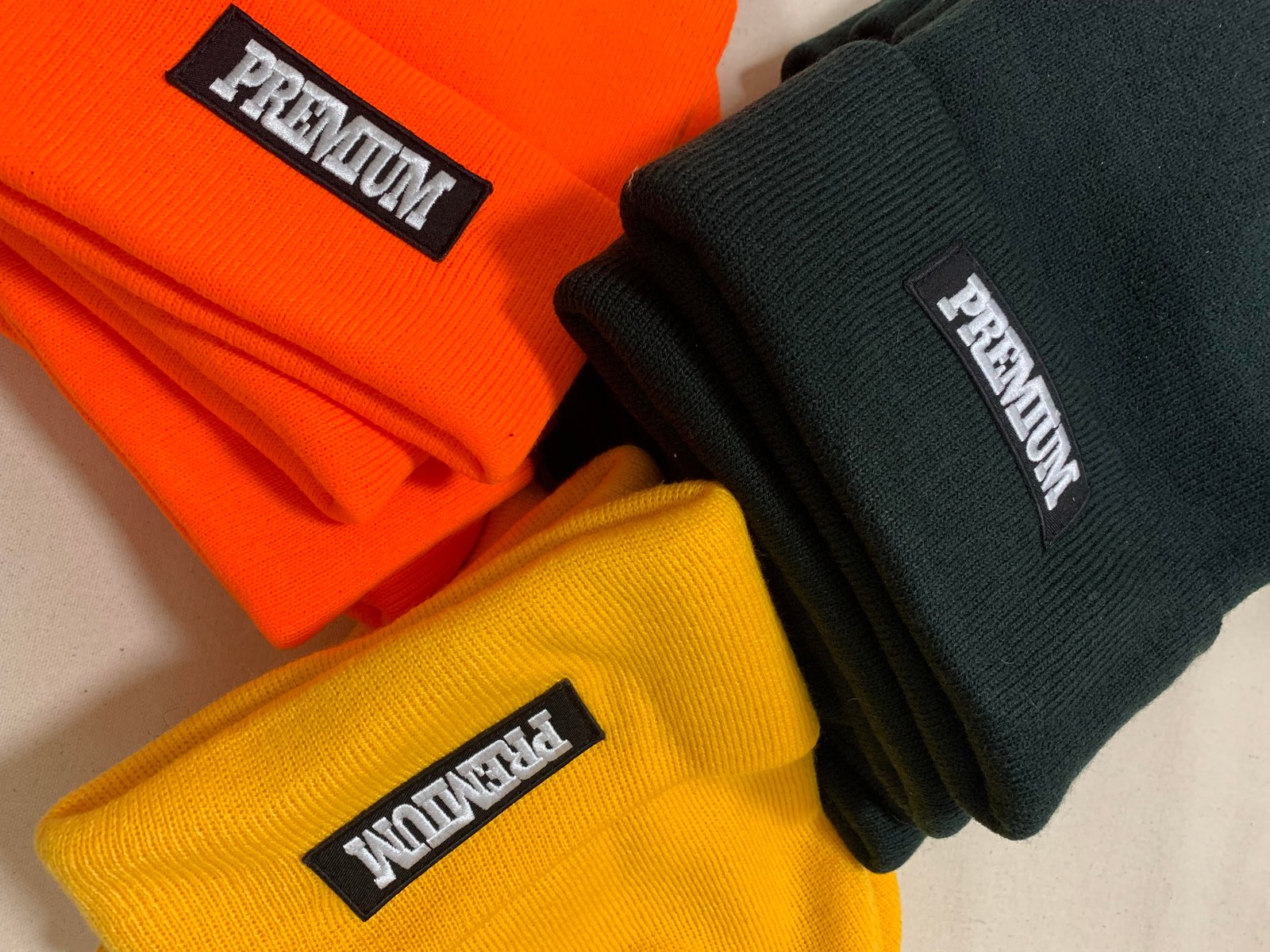 BEANIES Black Safety Orange No More Yellow Premiumsupplycompany   Unnamed 