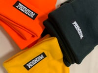 BEANIES,  (black) (safety orange) no more (yellow) 