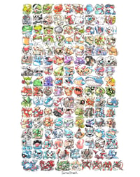 Image 3 of Gen 1+2+3+4 Pokemon Poster Bundle