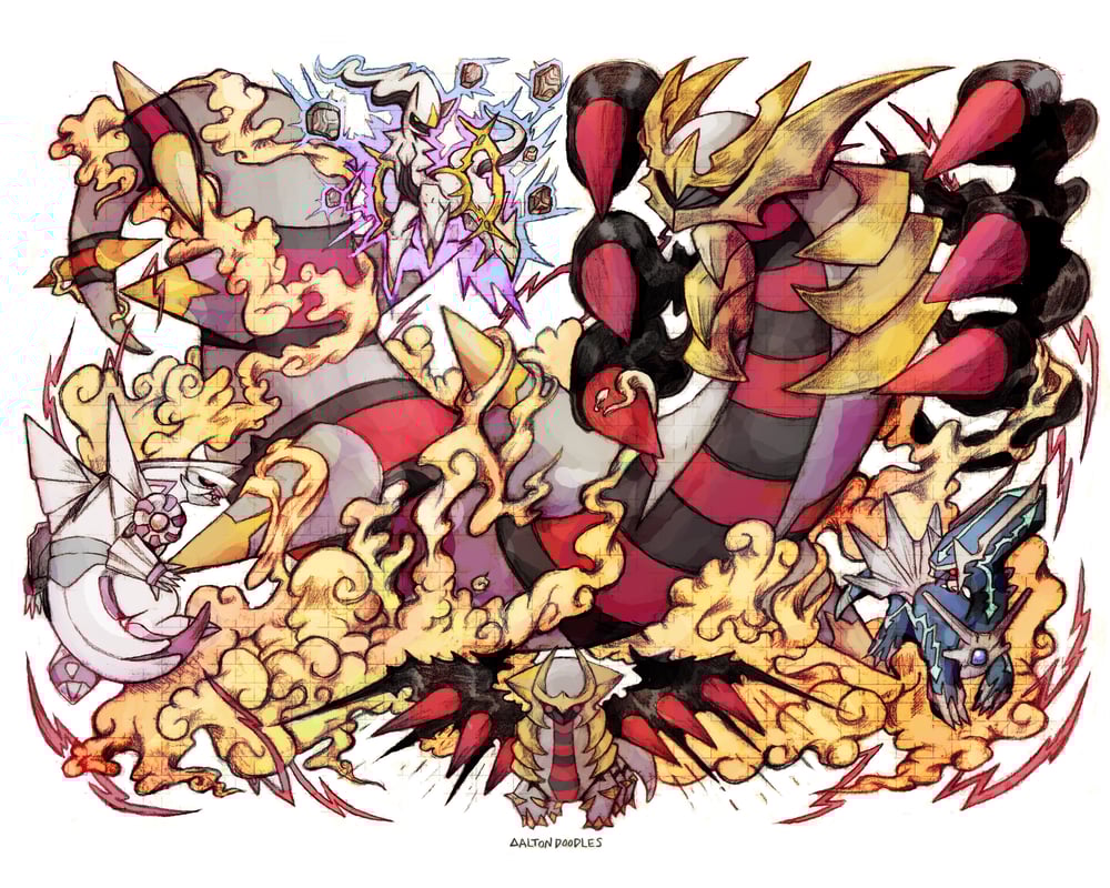 Image of Giratina VS Arceus Print