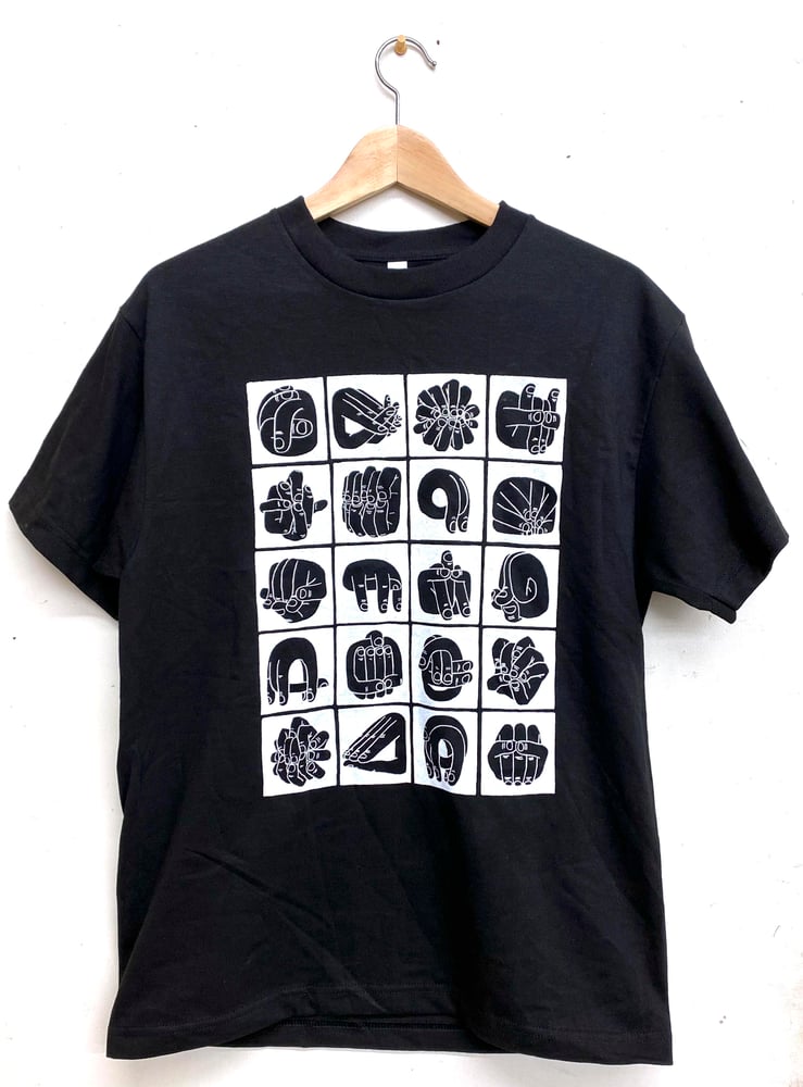 Image of Bad Hands T-Shirt (white on black)